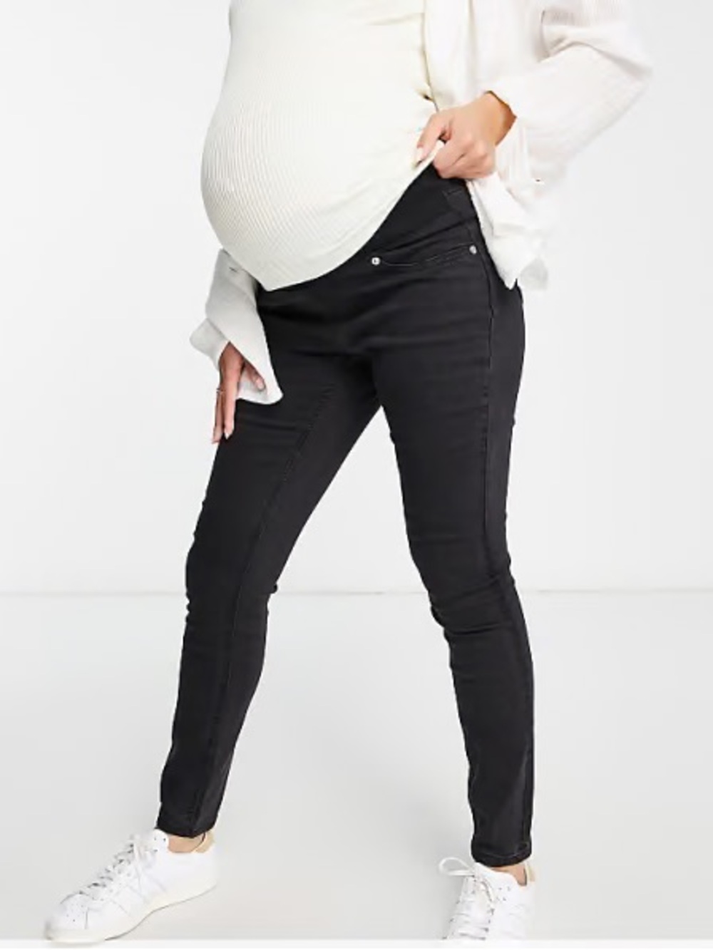 ASOS Maternity Skinny Jeans in Faded Black